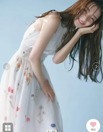 백리본 쉬폰 원피스