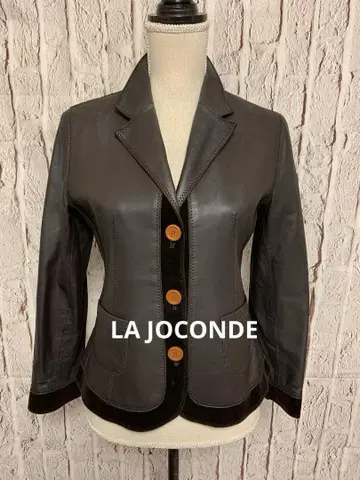 LA JOCONDE 라조콘다 가죽 자켓 M 브라운
