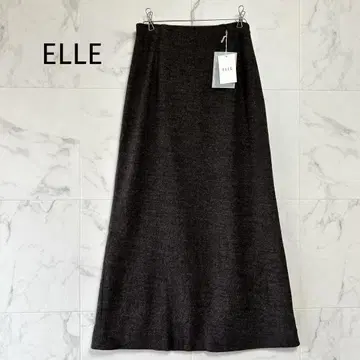 [ E.L.L.E. ] 미사용 브라운 울 100% 롱 스커트 일본제