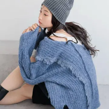 LOWRYS FARM 2WAY 프린지 멜란지 LS