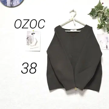 8789 OZOC 오조크 종이상자 니트 V넥 티셔츠 무지