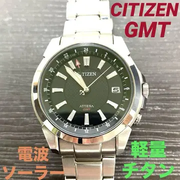 [ 작동품 ] 시티즌 아테사 H116 전파 솔라 GMT 경량 티타늄