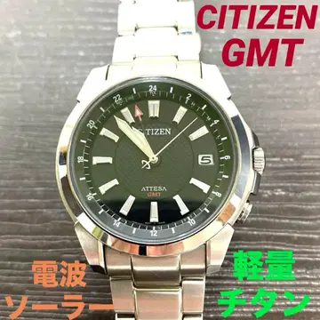 [ 작동품 ] 시티즌 아테사 H116 전파 솔라 GMT 경량 티타늄