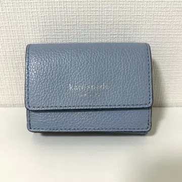 케이트 스페이드 뉴욕 3단 폴더형 지갑 라이트 블루