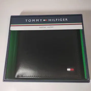 TOMMY HILFIGER 타미힐피거 이단 접이식 지갑 블랙 박스 포함