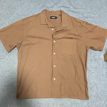 XLARGE 브라운 반팔 워크 셔츠
