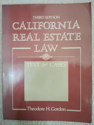 CALIFORNIA REAL ESTATE LAW 제3판