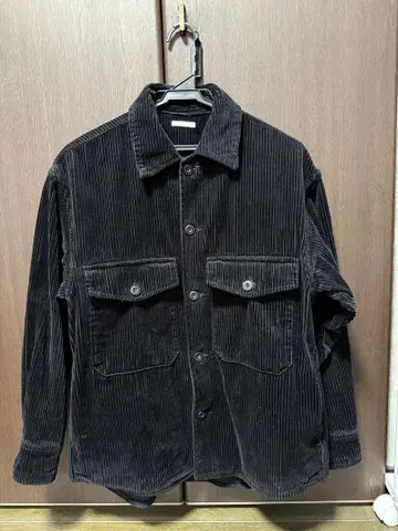 GU 코듀로이 셔츠 블랙