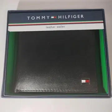 TOMMY HILFIGER 타미힐피거 이단 접이식 지갑 블랙 박스 포함