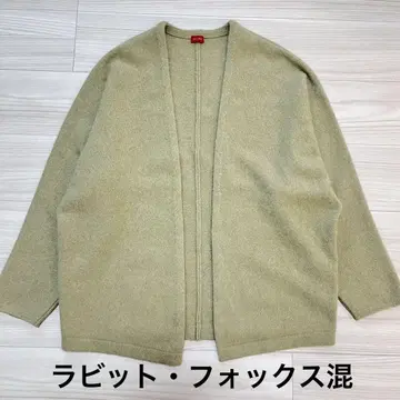 DES PRES 데프레 울 폭스 가디건 남성 착용 가능 토끼 헤어