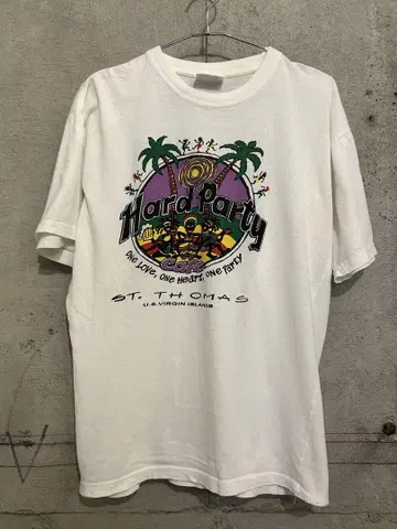 90s-00s 하드 파티 티셔츠 패러디 레게 XL 사이즈