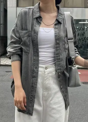 새상품 Jena espace merveilleux 텐셀 데님 셔츠