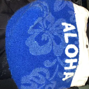 Aloha 자수 토트백 파란색