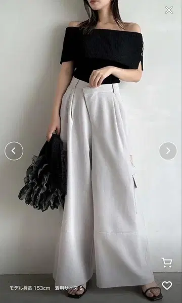 dazzlin  사이드 오픈카고 와이드 팬츠 그레이