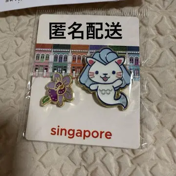 오사카 간사이 만박 EXPO 2025 싱가포르 핀 배지 2개 세트