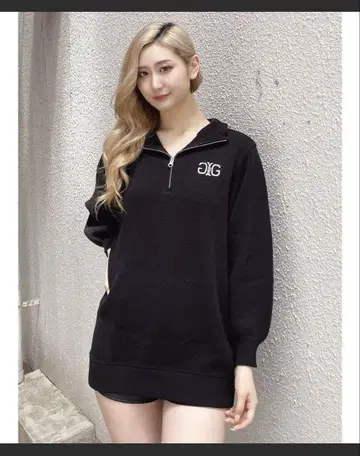 GYDA 제이 하프 ZIP 미니 원피스 블랙 프리 사이즈
