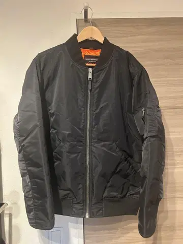 Schott 블랙 MA-1 플라이트 자켓 L