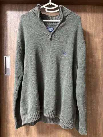 CHAPS XL 올리브 그린 니트 스웨터