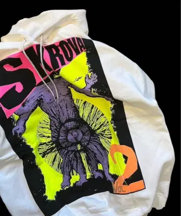 bakateee x skrova 2주년 빈티지 바디 후드티 XL
