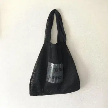 CITEN 시텐*메쉬&클리어 로고 토트백 블랙