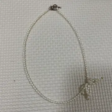 르봉봉 리본 펄 초커