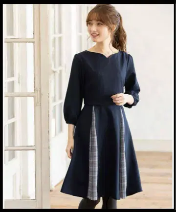 토코 클로젯 tocco 체크 플리츠 원피스 리본 A라인