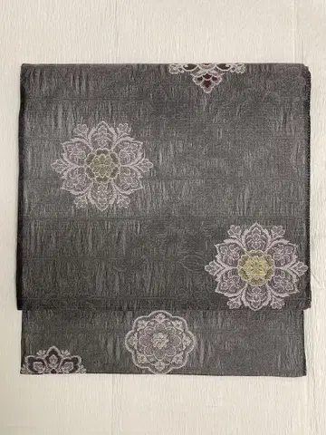 순수 실크 캐주얼 오비 묵색 화문 초경량 오비 사계절용