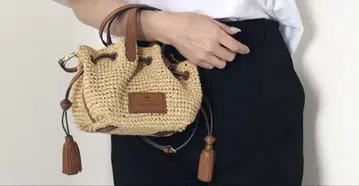안야 힌드마치 스트로우 라피아 숄더 수납 가방 포함