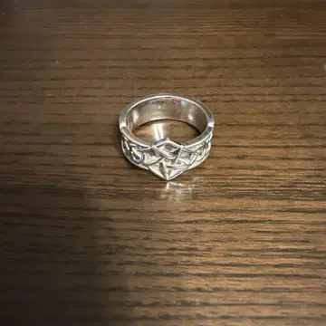 기하학 패턴 실버 반지