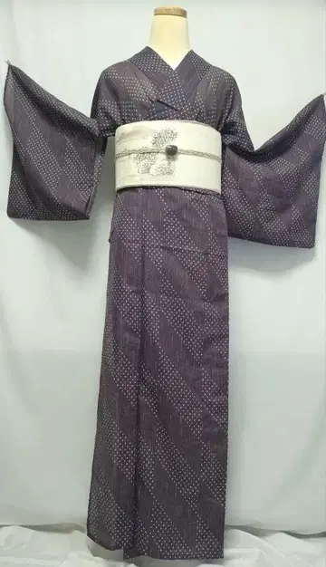 세탁 가능한 여름 기모노 5종 세트 [ 명주 줄무늬 길상 사선 문양 ]