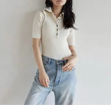 Searoomlyn 린넨 콤비 HALF BODY 수트 헤더 화이트