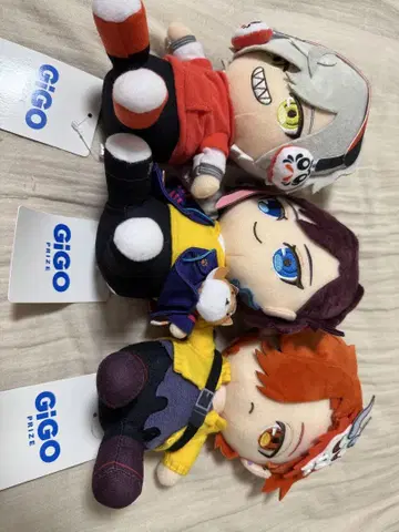 CrazyRaccoon CR 앉은 봉제 인형 GIGO 3종 세트
