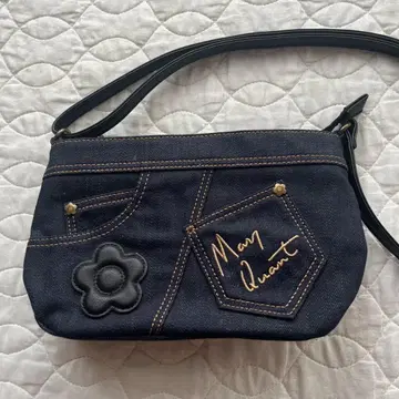 MARY QUANT 데님 데이지 숄더백