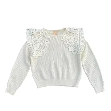 maison marble 메종마블 카라 부착 프릴 니트 스웨터