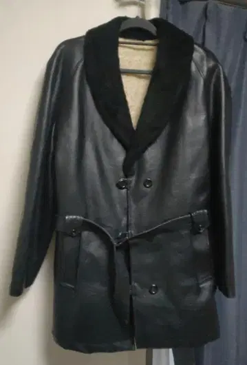 빈티지 PVC 가죽 매키노 코트