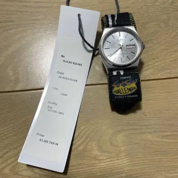 ALBA 쿼츠 시계 블랙 x 올리브 19MM 챌린저 벨트
