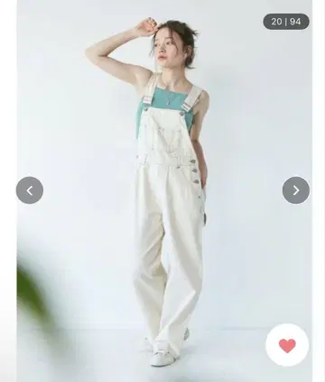 ungrid 언그리드 루즈 데님 살로펫 아이보리 M 사이즈