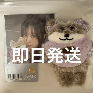 ILLIT 데뷔 1주년 기념 키링 봉제 인형 모카 카드