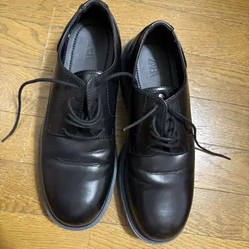 ZARA 블랙 레이스업 슈즈 44