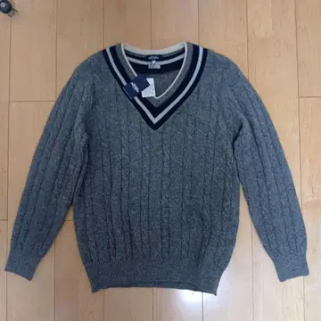 [ 새상품 ] TEIJIN MEN'S SHOP 그레이 V넥 스웨터 L