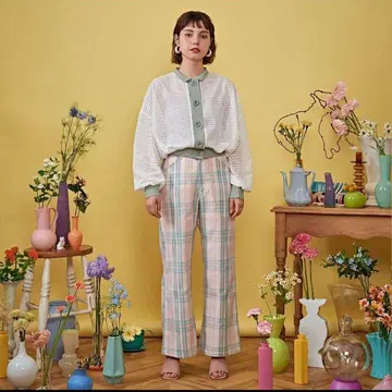 poppy 시스루 가디건 화이트 그린