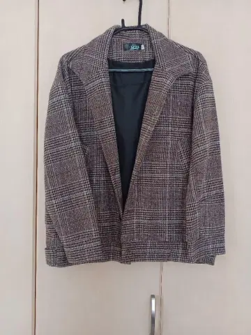 남성용 아우터 체크 블루종 새상품급