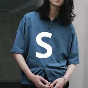 WYM T/C BASIC HALF SLEEVE KNIT SHIRT S