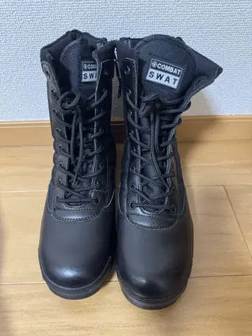 코스프레 SWAT 블랙 밀리터리 부츠