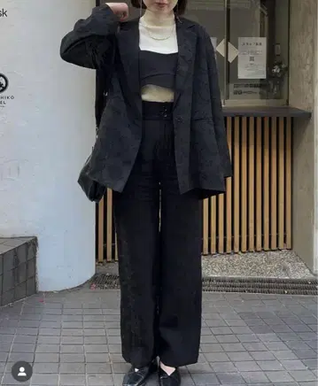 botanical jacquard back ribbon jacket