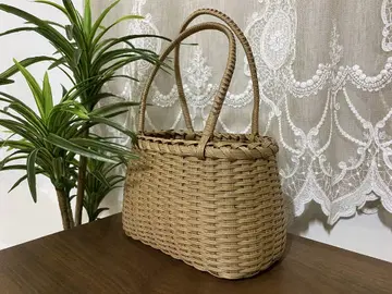 바스켓백 작은 사이즈 심플 베이지