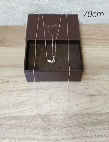 agete 10K 목걸이 (70cm) 장식 슬라이드 핑
