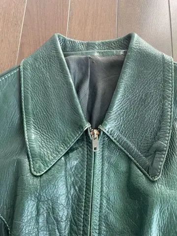 빈티지 70's 가죽 자켓 glasswater 가죽 택 eastwest