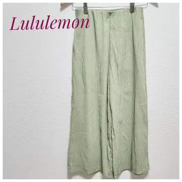 [ 새상품급 ] 룰루레몬 리브 와이드 레그 슬랙스 녹색 그린 활동성 좋음