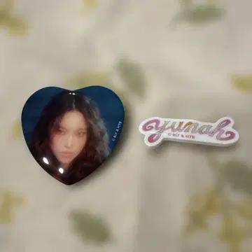 ILLIT 스이파라 유나 하트형 캔뱃지 네임 배지